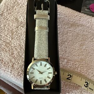 Avon Silver Glitter Watch Strap